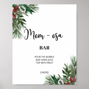 Evergreen Weihnachten Winter Mon-osa Bar Poster