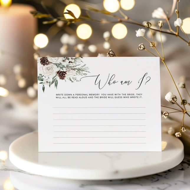 Evergreen whote Rose Wer bin ich Brautparty (Von Creator hochgeladen)