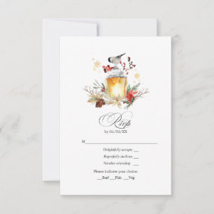 Evergreen Winter Wonderland Pine and Spruce RSVP Karte
