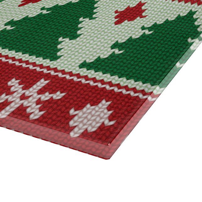 Evergreens & Snowflakes Knit Schneidebrett (Ecke)