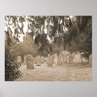Evergreens und Gravestones Poster