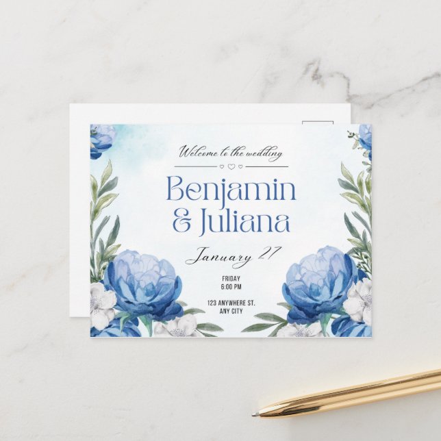 Everlasting Liebe: Herzlichen Glückwunsch zu Ihrer Postkarte (Vorderseite/Rückseite Beispiel)