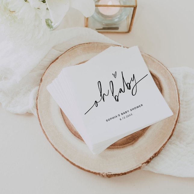 EVERLEIGH Baby Dusche Oh Baby Serviette (Von Creator hochgeladen)