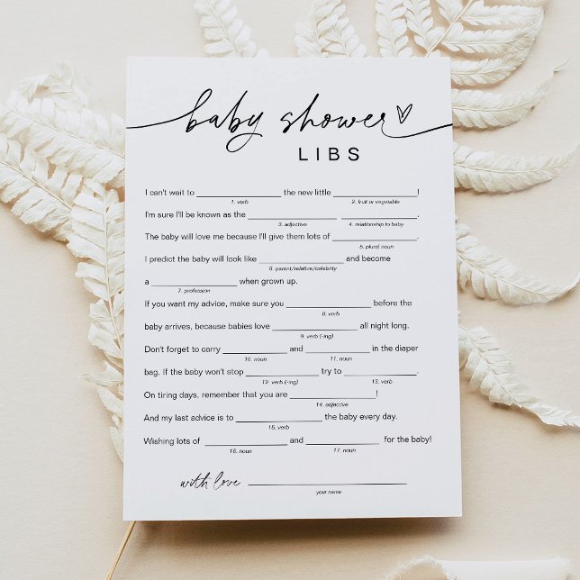 EVERLEIGH Baby Shower Libs, füllen Sie das Leere S Einladung (Von Creator hochgeladen)