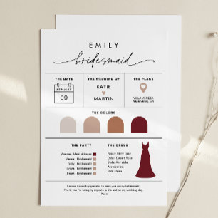EVERLEIGH Bridesmaid Brautparty Attraktions Info C Einladung