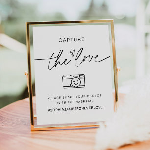 EVERLEIGH Capture the Liebe Wedding Hashtag Sign Poster