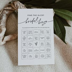 EVERLEIGH Finden Sie das Brautparty Bingo Game