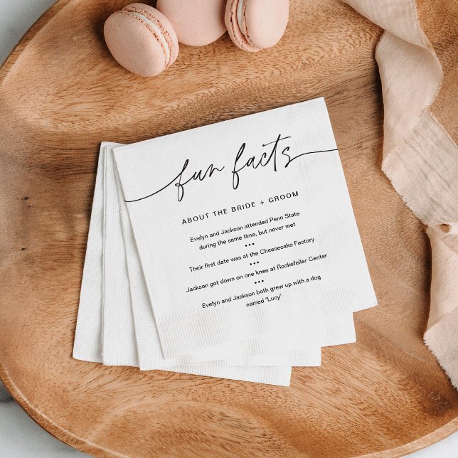 EVERLEIGH Fun Fakten über Braut und Bräutigam (Set Serviette (Von Creator hochgeladen)