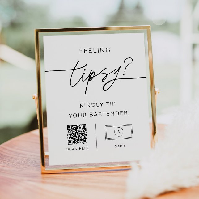 EVERLEIGH Gefühl Tipsy Sign, Venmo Cashapp Tipp Poster (Von Creator hochgeladen)