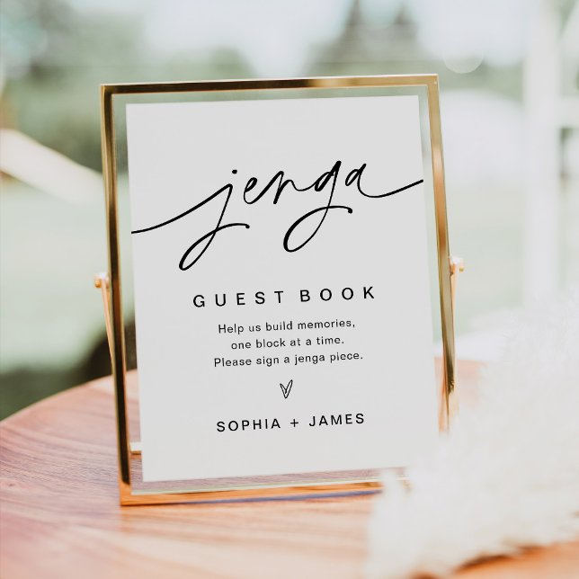 EVERLEIGH Jenga Guest Book Wedding Sign Poster (Von Creator hochgeladen)