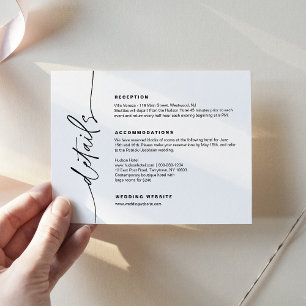 EVERLEIGH Minimalistische Hochzeitsdetails Beilage Begleitkarte