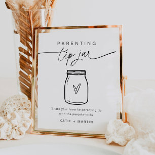 EVERLEIGH Parentage Tipp Jar Sign Poster