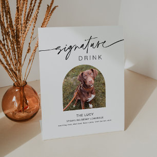 EVERLEIGH Pet Signature Drink Hochzeit 8x10 Sockelschild