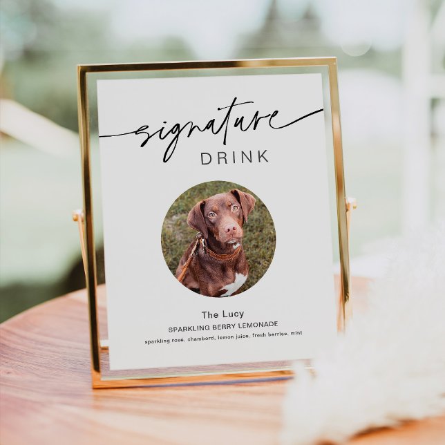 EVERLEIGH Pet Signature Drink Hochzeit Zeichen Poster (Von Creator hochgeladen)