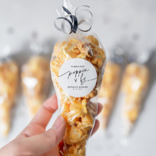 EVERLEIGH Popcorn Fvor Stick Danke für Poppin By Runder Aufkleber