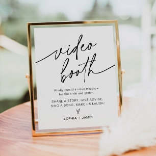 EVERLEIGH Video Booth Wedding Sign Poster