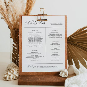 EVERLEIGH Wedding Party Timeline & Info