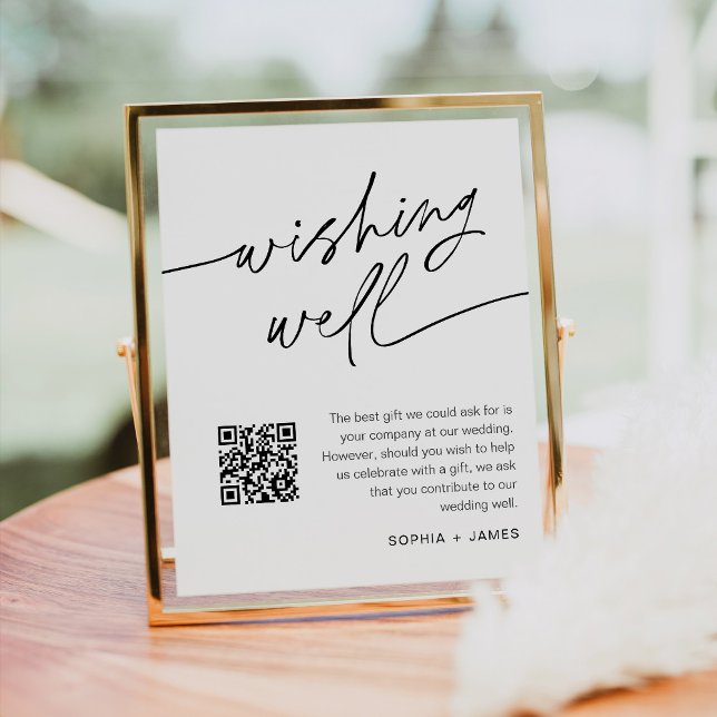 EVERLEIGH Wedding Well QR Code Sign Poster (Von Creator hochgeladen)