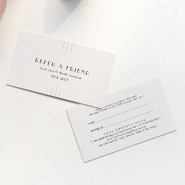 EVERLY Art Deco Ivory Gold Black Refer A Friend Empfehlungskarte