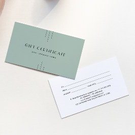 EVERLY Art Deco Sage Business Gift Certificate