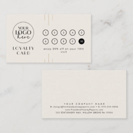 EVERLY Ivory Black Logo Business Reward 10 Punch Treuekarte