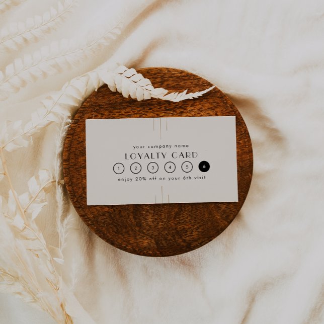 EVERLY Ivory Gold Black Business Reward 6 Punch Treuekarte (EVERLY Ivory Gold Black Business Reward 6 Punch Loyalty Card)