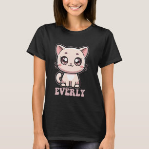 Everly Niedlich Kitty Cat Design for Girls Name Ev T-Shirt