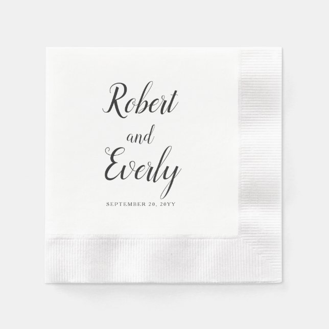 Everly Wedding Serviette (Vorderseite)