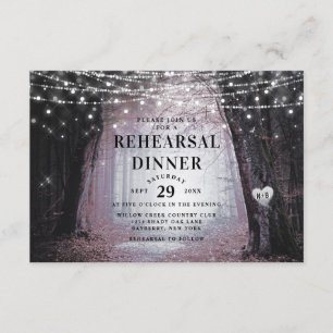 Evermore Bezaubernd Forest Wedding Probe Dinner Einladung