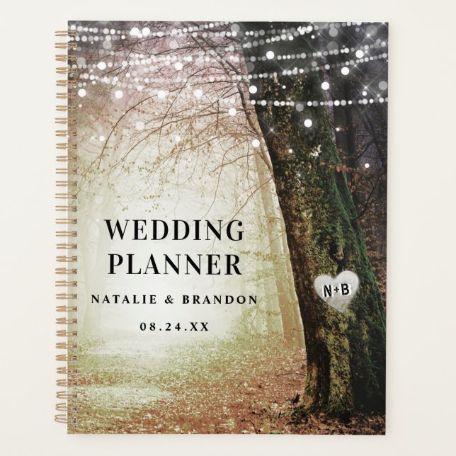 Evermore | Bezaubernde Waldberge-Hochzeitspläne Planer (Vorderseite)