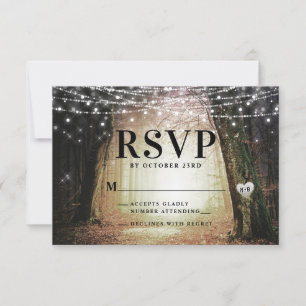 Evermore   Bezauberter Fairy Forest   Amber Weddin RSVP Karte