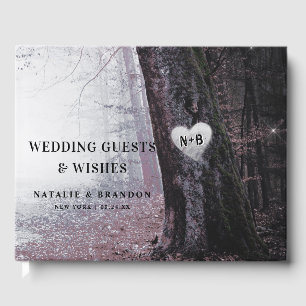 Evermore   Bezauberter Fairy Forest   Mauve Weddin Gästebuch