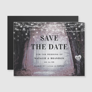 Evermore Bezauberter Waldmauve Save the Date Magneteinladung