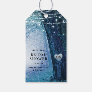 Evermore Verzauberter Wald Blaues Brautparty Geschenkanhänger