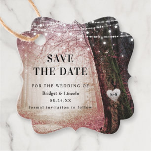 Evermore Verzauberter Wald Save the Date mit Foto Geschenkanhänger