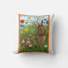 Every Bunny Loves Flowers Kissen