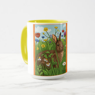 Every Bunny Loves Flowers Tasse