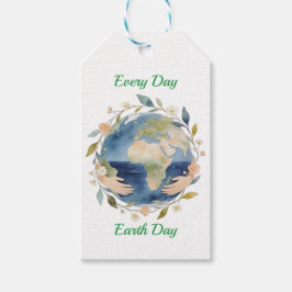 Every Day Earth Day Floral Globe With Hands Geschenkanhänger