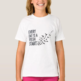 Every Day Is A Fresh Start Wall Clock T-Shirt