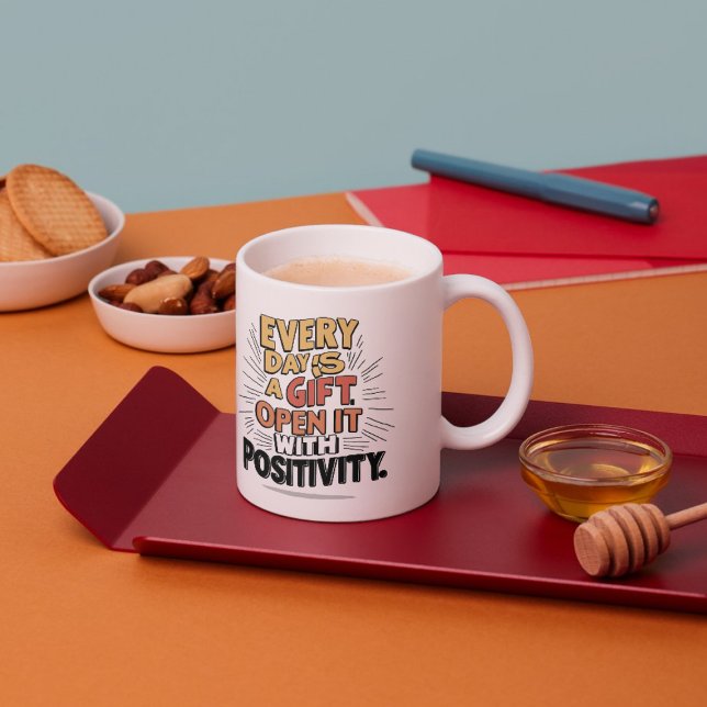 Every Day is a Gift Mug - Positive Morning Mindset Kaffeetasse (Von Creator hochgeladen)