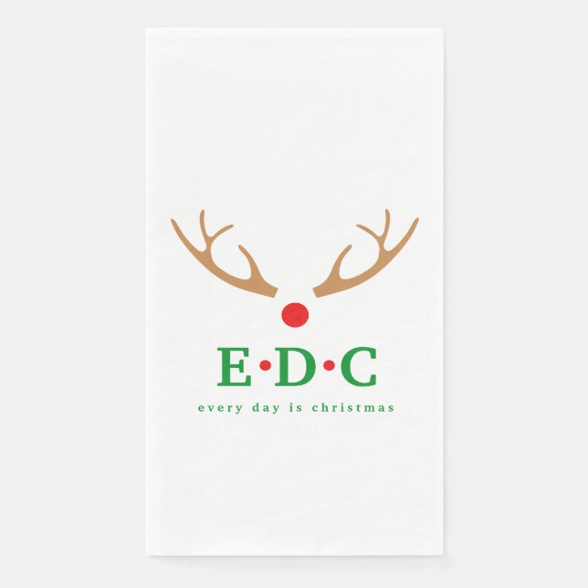 Every Day is Christmas Guest Towels Serviette (Vorderseite)