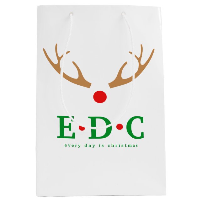 Every Day is Christmas Medium Gift Bag Mittlere Geschenktüte (Vorderseite)