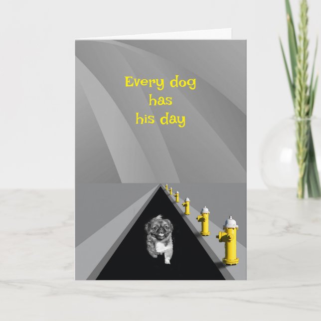 Every dog has his day - humorous Father's Day Karte (Vorderseite)