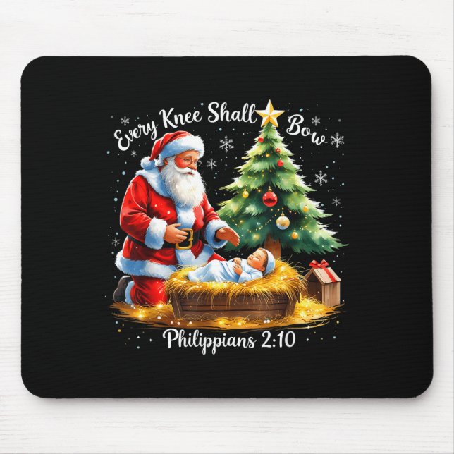 Every Knee Shall Bow Philipans 2_10 Christmas  Mousepad (Vorne)