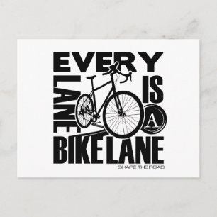 Every Lane A Bike Lane Postkarte