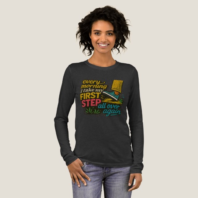 Every Morning First Step - T-Shirt Tri-Blend Shirt (Volle Vorderseite)