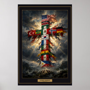 Every Nation — Das Monument Poster gerahmt