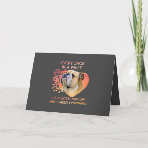 Every Once in a While Dog Enters Your Life Bulldog Feiertagskarte