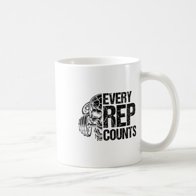Every Rep Counts Weightlifter Bodybuilding Bodybui Kaffeetasse (Rechts)