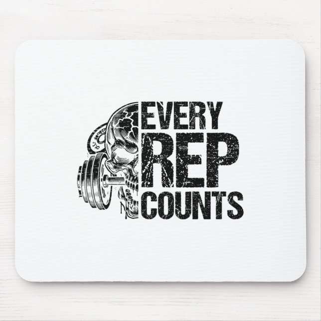 Every Rep Counts Weightlifter Bodybuilding Bodybui Mousepad (Vorne)